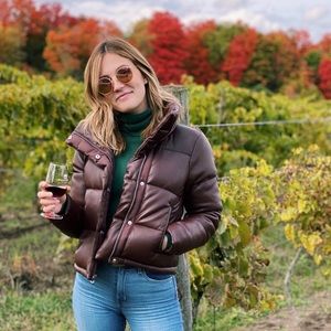 Vegan Leather Mini Puffer